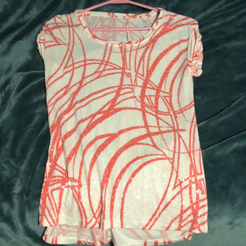 Adult white and pink blouse